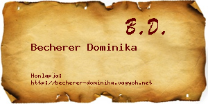 Becherer Dominika névjegykártya